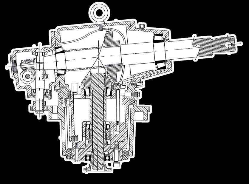 Chinook gear drive cutaway illustration