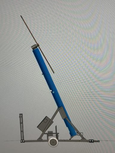 Chinook Inversion 25 blue tower section and braced wheeled base